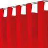 A close-up view of red curtains hanging from a rod. Náhled obrázku produktu