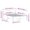 Massivholzbett ohne Matratze Wachsbraun 150x200 cm Produktbild-Vorschau 9
