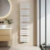 A modern bathroom setting with a sink, vanity, and a white towel radiator. Náhled obrázku produktu
