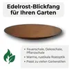 Runde Schale aus Metall mit Edelrost, Durchmesser 50 cm, Produktbild-Vorschau 3