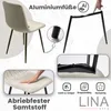 Lina® Elisia Esszimmerstuhl im modernen Design - Samt - Produktbild-Vorschau 5
