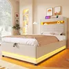 Flieks – hydraulická postel s polstrováním 90 x 200 cm s Náhled obrázku produktu 3