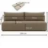 Sofa Sofello LUNO boucle z funkcją spania Beżowa - Podgląd zdjęcia produktu 4