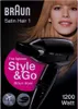BRAUN Haartrockner SatinHair1 HD130 Style&Go 1200W 120/240V Produktbild-Vorschau 7