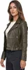 Tazzio Damen Lederjacke F507 Khaki M Produktbild-Vorschau 2