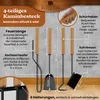 BLACK OAK Kaminbesteck DAVOS 5-teilig H60xB29xT16cm schwarz Produktbild-Vorschau 3