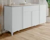Sideboard "Visby" in weiß und Sandstein, Kommode 177 x 92 Produktbild-Vorschau 7