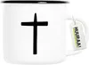 Huuraa Emaille Tasse Kreuz Christentum 300ml Vintage Produktbild-Vorschau 1