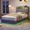 Boxspringbed 90x200 cm met hydraulische opbergruimte, een Productafbeelding-voorbeeld 1