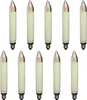 A top-down view of ten LED filament candle bulbs arranged in two rows on a white background. Produktbild-Vorschau