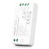 A white LED controller with labels and connection terminals. Produktbild-Vorschau