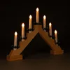 Vianočný svietnik na batérie, 7 LED svetiel, ihlan Náhľad obrázku produktu 3