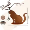 Rostikal Rost Deko Gartenfigur Katze 25 cm Gartendeko Produktbild-Vorschau 2
