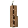 A tall, narrow wooden cabinet with two open sections, displaying shelving. Produktbild-Vorschau