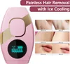 Collage of a pink IPL hair removal device and before/after images of hair removal treatments. Produktbild-Vorschau