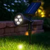 Záhradný LED solárny reflektor 2W studený IP44 súmrakový Náhľad obrázku produktu 9