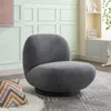 Loungesessel Emma aus Teddy Bouclé drehbar - Grau Produktbild-Vorschau 2