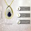 Damenkette ECHTER Saphir Halskette mit Anhänger 925 Silber Produktbild-Vorschau 3