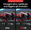 A split-screen marketing image comparing 60Hz and 180Hz refresh rates on a gaming monitor, showing a futuristic vehicle in motion. Náhled obrázku produktu