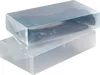 Two transparent storage boxes for boots are stacked on top of each other against a white background. Produktbild-Vorschau