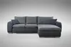 Ecksofa Bettfunktion Couch Graue Polster Couchen Textil Produktbild-Vorschau 3