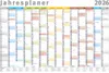 A wall calendar for the year 2026, showing all months and days in a grid format. Produktbild-Vorschau