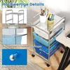 Wózek COSTWAY z 4 szufladami, półką i metalową ramą, wózek Podgląd zdjęcia produktu 5