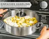 DIVORY Schmorpfanne 28 cm – Hohe Edelstahl Servierpfanne Produktbild-Vorschau 4