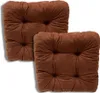 Cuscino trapuntato per sedia marrone chiaro 38x38x8 cm - Anteprima dell’immagine prodotto 3