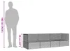 vidaXL Outdoor-Loungebett mit Kissen Grau Poly Rattan Produktbild-Vorschau 8