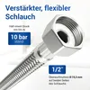 Panzerschlauch 2,5 m flexibel mit 1/2" Überwurfmutter Produktbild-Vorschau 2