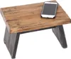 A wooden stool with a phone on top, isolated on a white background. Náhled obrázku produktu