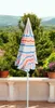 Sonnenschirm Strandschirm UV 30+ Balkonschirm blau Kreise Produktbild-Vorschau 3