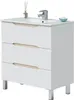 Waschtisch >LEA< in Weiß glänzend / Eiche Nachbildung Produktbild-Vorschau 1