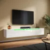 SONNI 180x35x30cm hängend TV-Schrank weiß Hochglanz mit Produktbild-Vorschau 2