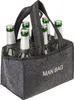 Flaschenträger anthrazit 6 Flaschen Man Bag Filztasche Bier Produktbild-Vorschau 4