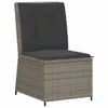 vidaXL 7-tlg. Garten-Lounge-Set mit Kissen Grau Poly Rattan Produktbild-Vorschau 6