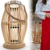 Duży lampion bambusowy boho ozdoba do ogrodu domu świeca Podgląd zdjęcia produktu 14