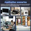 Collage of different application scenarios for electrical outlets, including office, home, and warehouse settings. Voir les images du produit