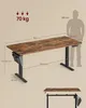 A collage showing dimensions and a silhouette of a person next to an adjustable height desk. Náhled obrázku produktu