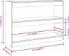 vidaXL Regál na knihy / Rozdeľovač izieb biely 100x30x72 cm Náhľad obrázku produktu 7