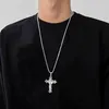 Halskette Herren Zirkonia Kreuz Anhänger Edelstahl Länge Produktbild-Vorschau 7