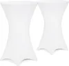 DETEX® 2x Housses table de bar bistrot ronde blanc Ø60-65 Voir les images du produit 1