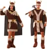 Wikinger Kostüm Odin für Herren Gr. M-XXL braun Fasching Karneval Mottoparty Paarkostüm Anteprima dell’immagine prodotto