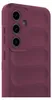 A close-up, angled view of a burgundy smartphone case. Produktbild-Vorschau
