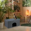 Relaxdays Cuccia per gatti con cuscino, sgabello Anteprima dell’immagine prodotto 3