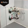 Eck-Duschregal 2er Set ohne Bohren Ruhhy – Schwarze Produktbild-Vorschau 4