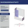 AQUALAVOS Duschabtrennung 80x150 cm Duschwand für Badewanne Produktbild-Vorschau 2