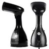 Two views of a black handheld garment steamer against a white background. Produktbild-Vorschau