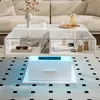 Table basse Merax Lift 78x78 cm avec éclairage LED, table Voir les images du produit 2